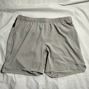 Abercrombie YPB Your Personal Best Lined Shorts Mens XXL Gray Black 7" Inseam